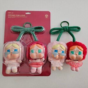 Pop Mart CRYBABY Crying For Love, Vinyl Plush Hanging Card, Love You Cherry Much